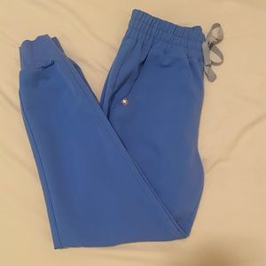 Figs ceil blue jogger scrub pants. XS-petite